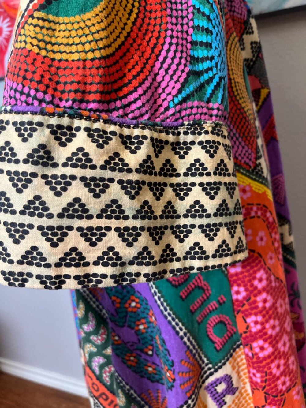 Farm Rio Dotted Patch Scarf Midi Dress Amazonia Tropicool Resort Collection - Picture 13 of 15